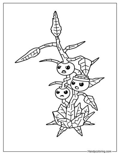 Tomatrio Coloring Page Plants vs Brainrots