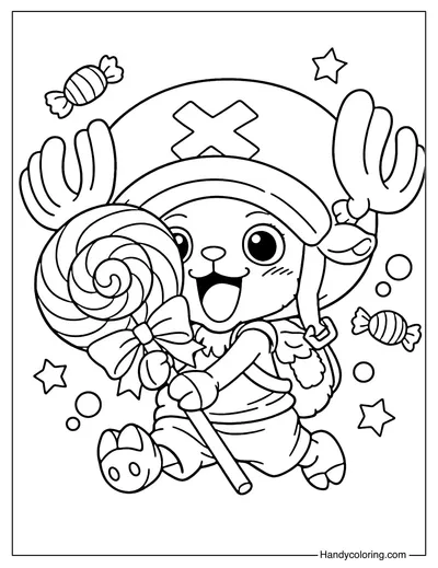 Tony Tony Chopper Holding Candy