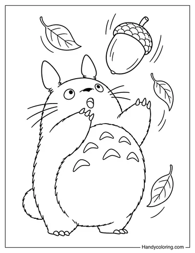 Totoro Catching a Falling Acorn