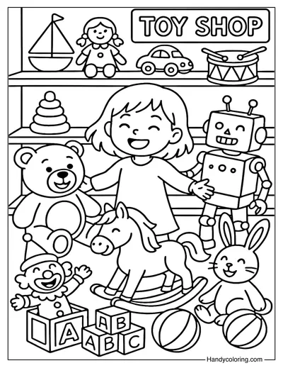 Toy Store Dreamland Coloring Page