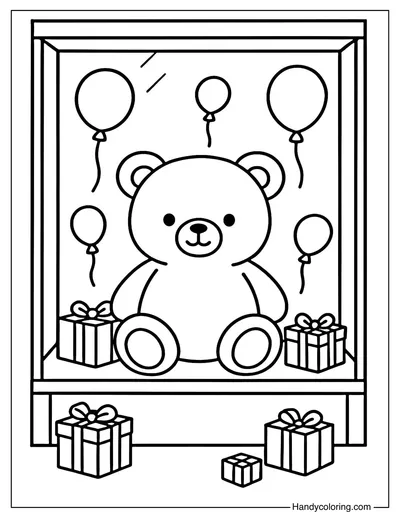 Toy Store Window Display Coloring Page