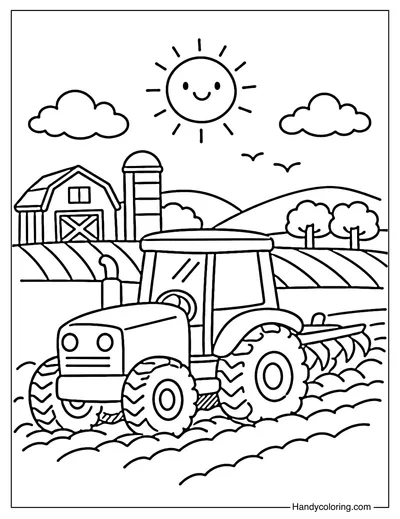 Tractor on Field