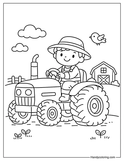 Tractor with Farmer
