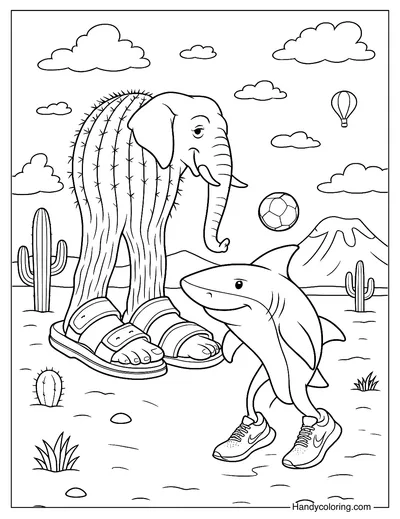 Tralalero Tralala and Lirilì Larilà Coloring Page