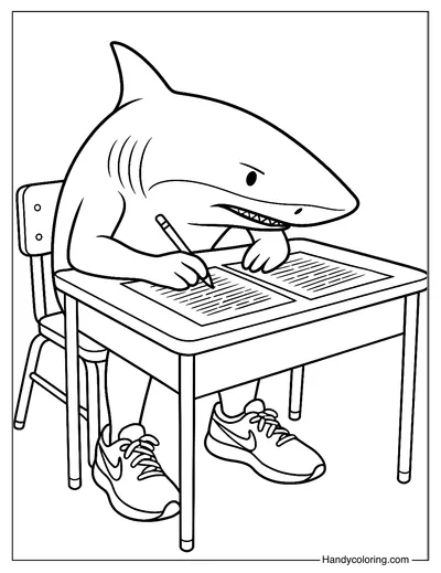 Tralalero Tralala Coloring Page