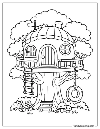 Treehouse with Rounded Shape
