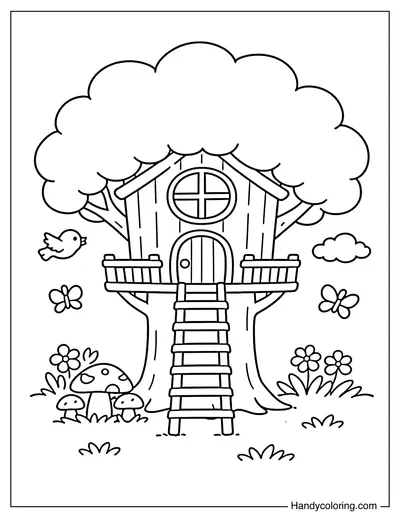 Treehouse with Window and Door