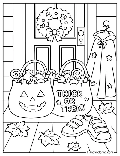 Trick or Treat Bags by the Door