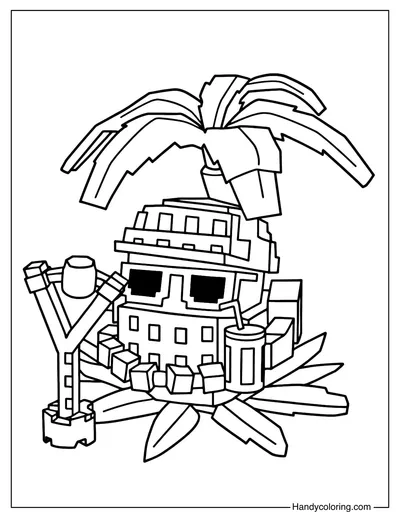 Tropic Sparino Coloring Page Plants vs Brainrots