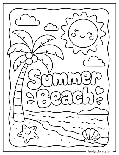 Tropical Beach Postcard