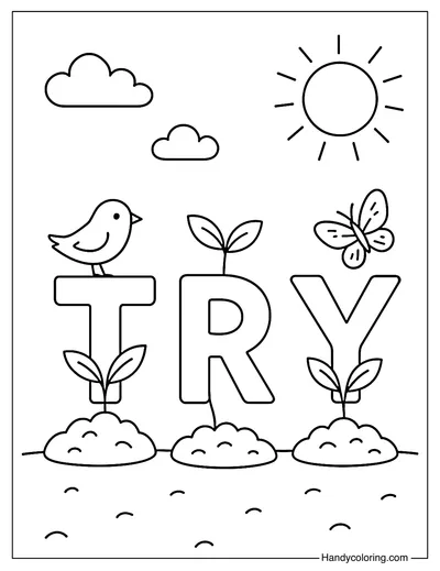 Try Coloring Page