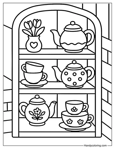 Tulip Shelf Nook Coloring Page