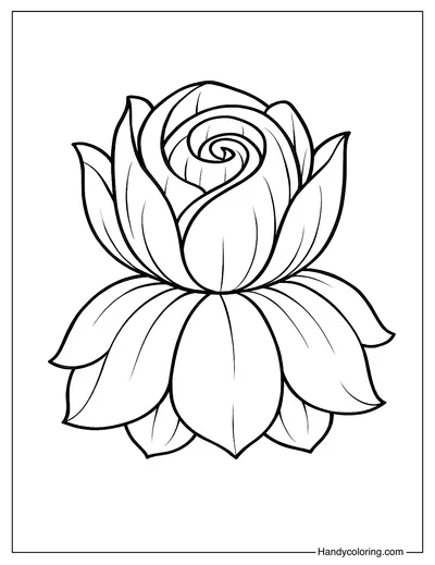 Tulip Spiral Hat Coloring Page