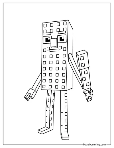 Tung Tung Tung Sahur Steal a Brainrot Coloring Page