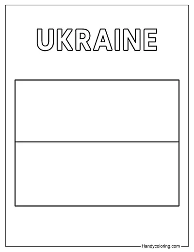 Ukraine Flag Coloring Page