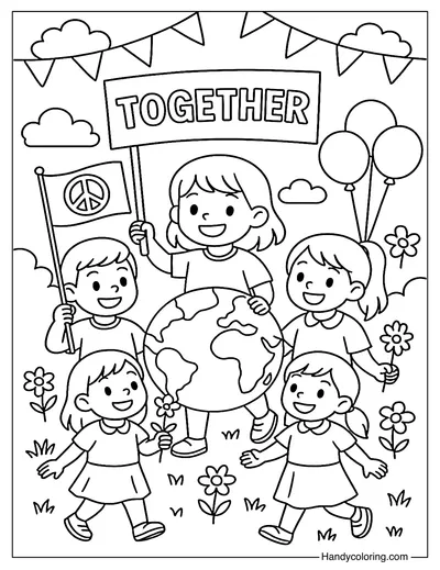 Unity Parade Coloring Page