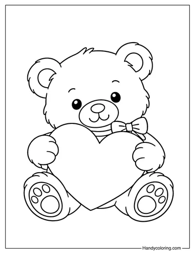 Valentine Teddy Bear with Heart