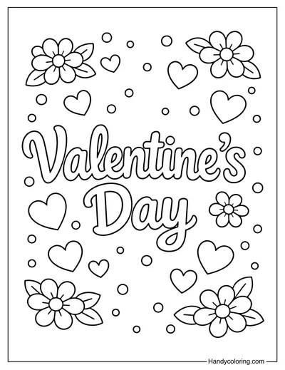 Valentine's Day Coloring Page Free