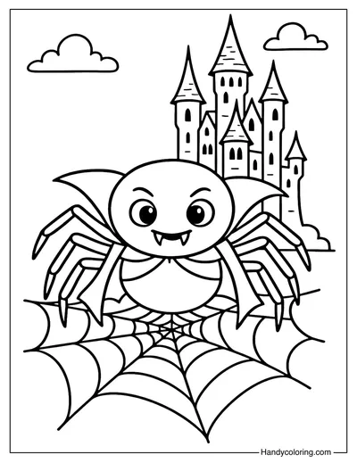 Vampire Spider Coloring Page