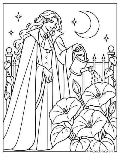 Vampire Watering Moonflowers