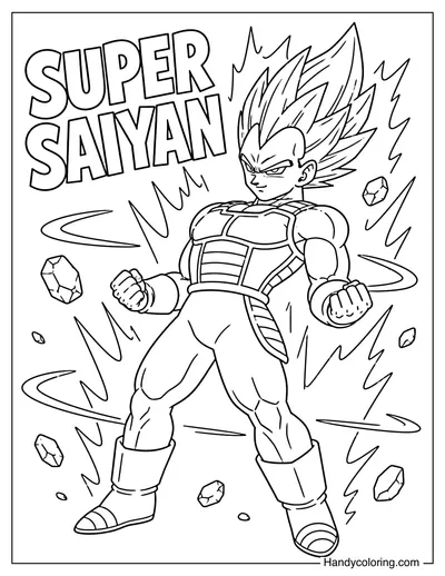 Vegeta Super Saiyan Power Up