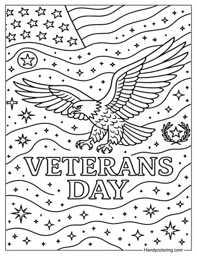 Veterans Day Galaxy Coloring Page