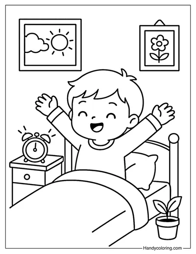 Wake Up for School Coloring Page