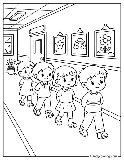 Walking Quietly in the Hallway