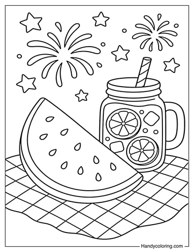 Watermelon and Lemonade Picnic