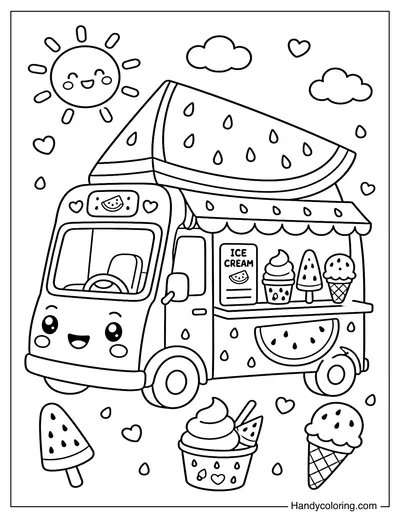 Watermelon Ice Cream Truck