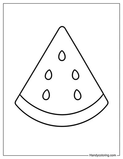 Watermelon Slice Big and Simple