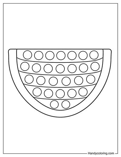 Watermelon Slice Pop It Half Circle