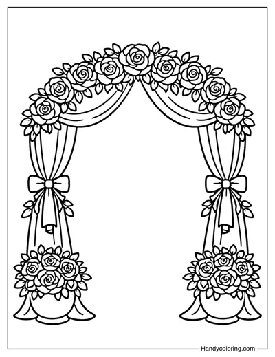 Wedding Arch Coloring Page