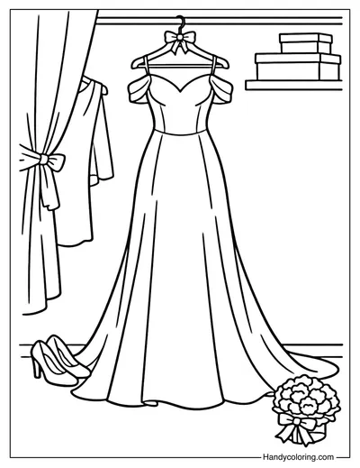 Wedding Dress Coloring Page