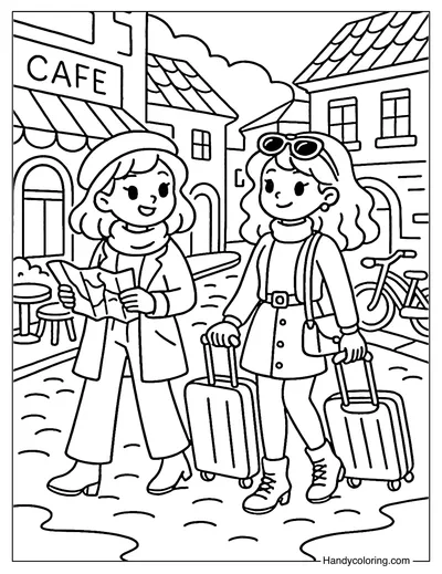 Weekend Trip Coloring Page