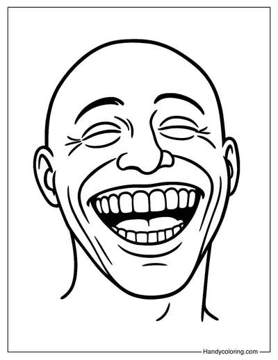 Weird Smile Coloring Page