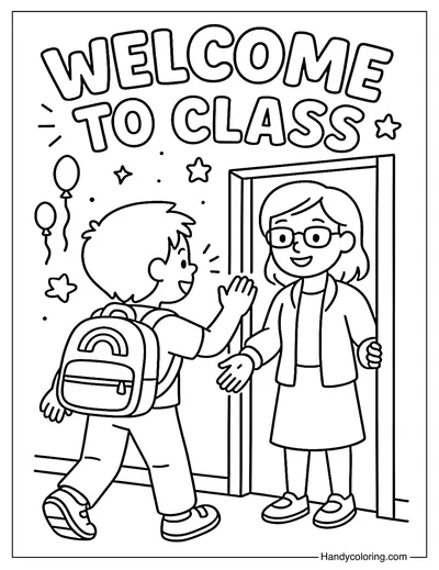 Welcome to Class Coloring Page