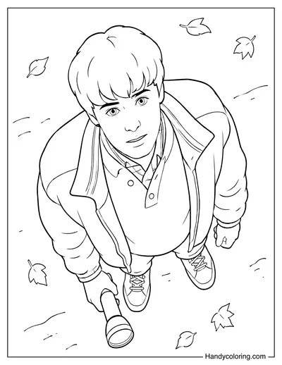 Will Byers Looking Up with a Flashlight