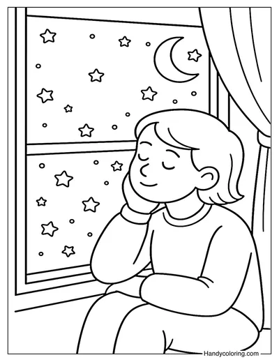 Window of Dreams Coloring Page