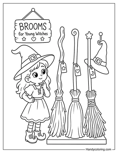 Witch Choosing Her First Broom