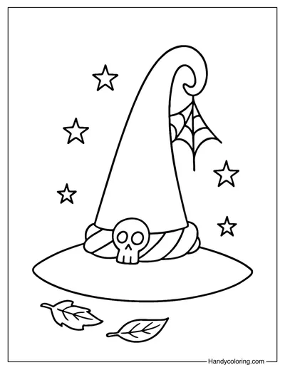 Witch Hat Coloring Page