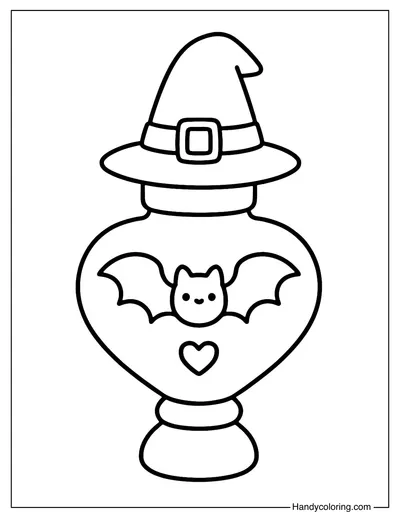 Witch Hat Perfume Coloring Page