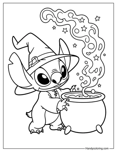 Witch Stitch Coloring Page