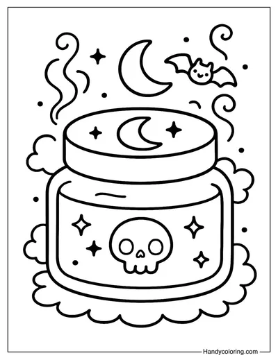 Witchy Night Cream Coloring Page