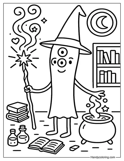 Wizard Monster Coloring Page