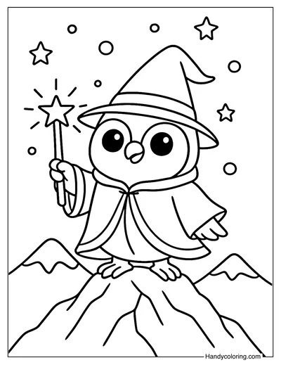 Wizard Owl Coloring Page
