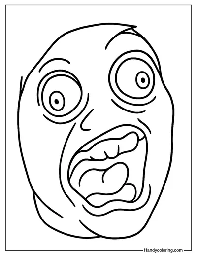 Wobbly Eyes Coloring Page