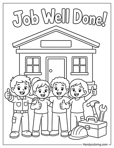 Workers Celebrating a Job Well Done
