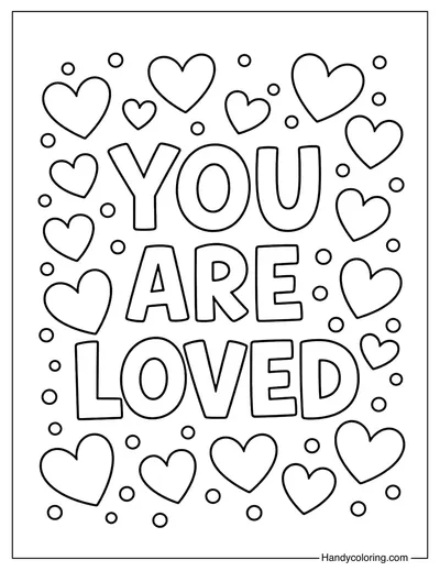 You Are Loved Coloring Page