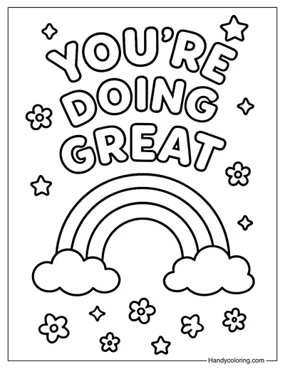 You're Doing Great Coloring Page